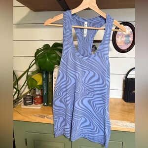 Athleta Blue Swirl Racerback Performance Tank – Size L